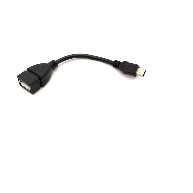 Кабель OTG USB 2.0 AF - Mini USB Тип B, Довжина: 8см