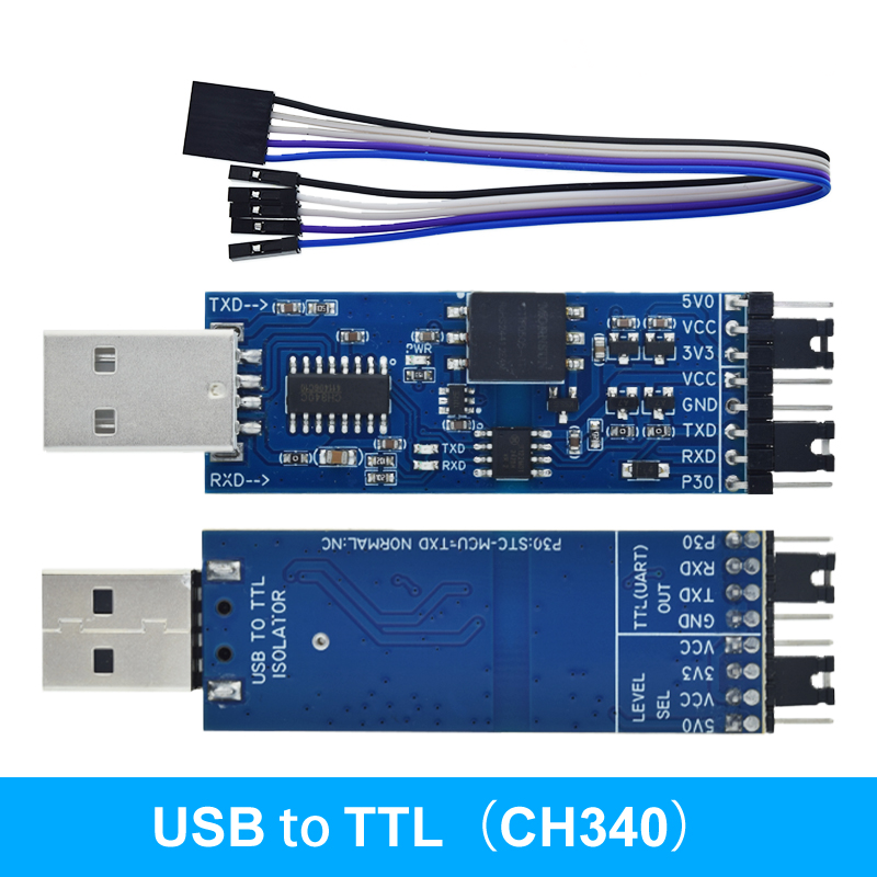 Перетворювач USB To TTL на базі CH340, ізольований модуль