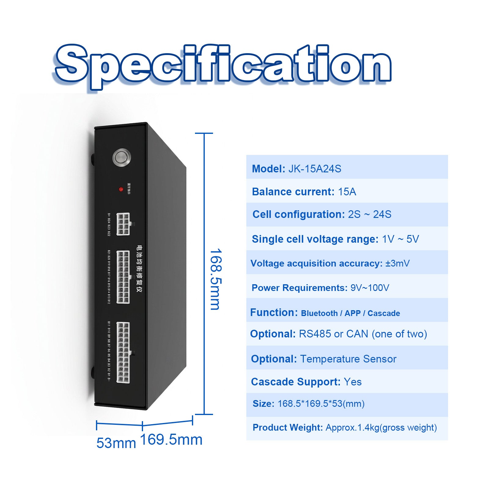 Активний балансир BMS JK-B15A24S Активний балансир BMS JK-B15A24S