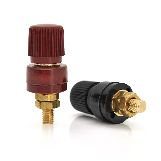 Термінальні клеми M6 червона +чорна (пара)