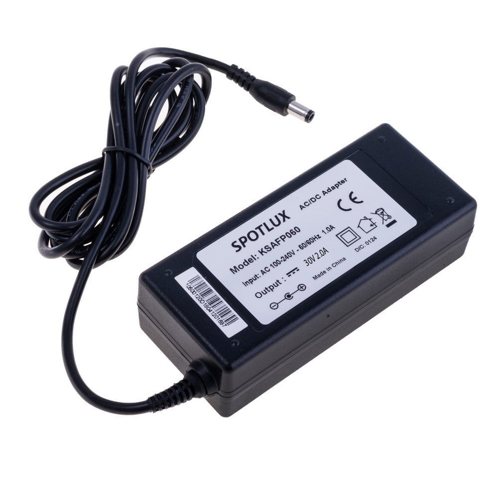 Блок живлення настільний 60W 30V, роз'єм:2.5x5.5мм KSAFP060