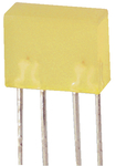Світлодіод 8х5мм прямокутний жовтий 590нм, 120 ° L-835/2YDT