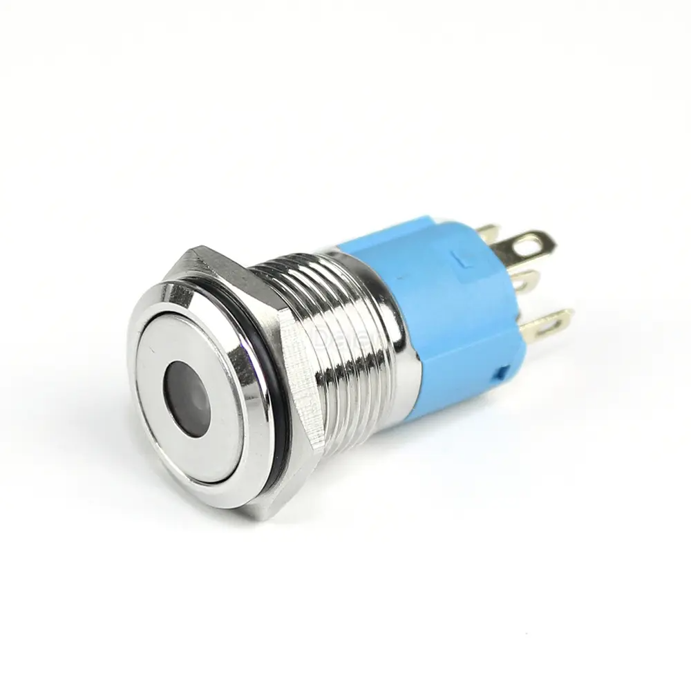 Кнопка антивандальна без фіксації SPDT з зеленим підсвічуванням 12V, LAS3-16F- 11DM/S Кнопка антивандальна без фіксації SPDT з зеленим підсвічуванням 12V, LAS3-16F- 11DM/S