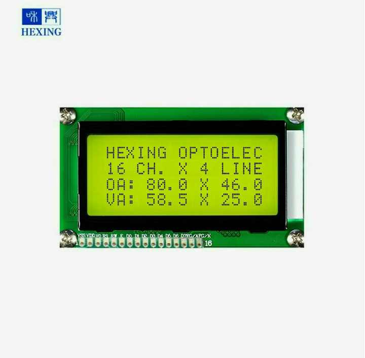 Дисплей LCD1604 16x4 Dots With Backlight Green з підтримкою Кирилиці Дисплей LCD1604 16x4 Dots With Backlight Green з підтримкою Кирилиці