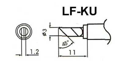 AOYUE  WQ-KU (жало для безсвинцевого паяльника)
