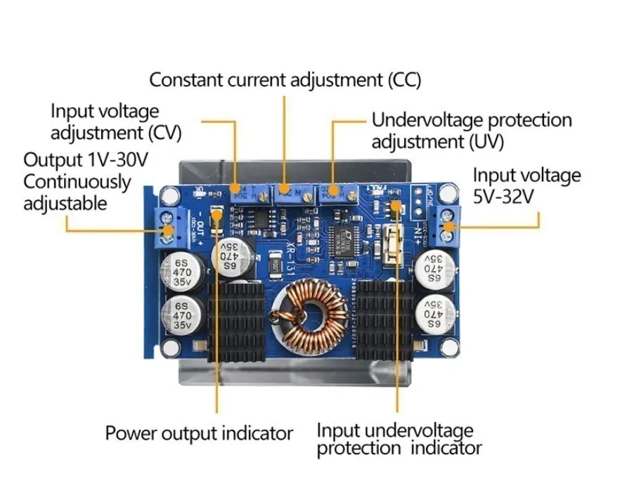 Імпульсний DC-DC модуль на мікросхемі  LTC3780 знижуючий/підвищуючий