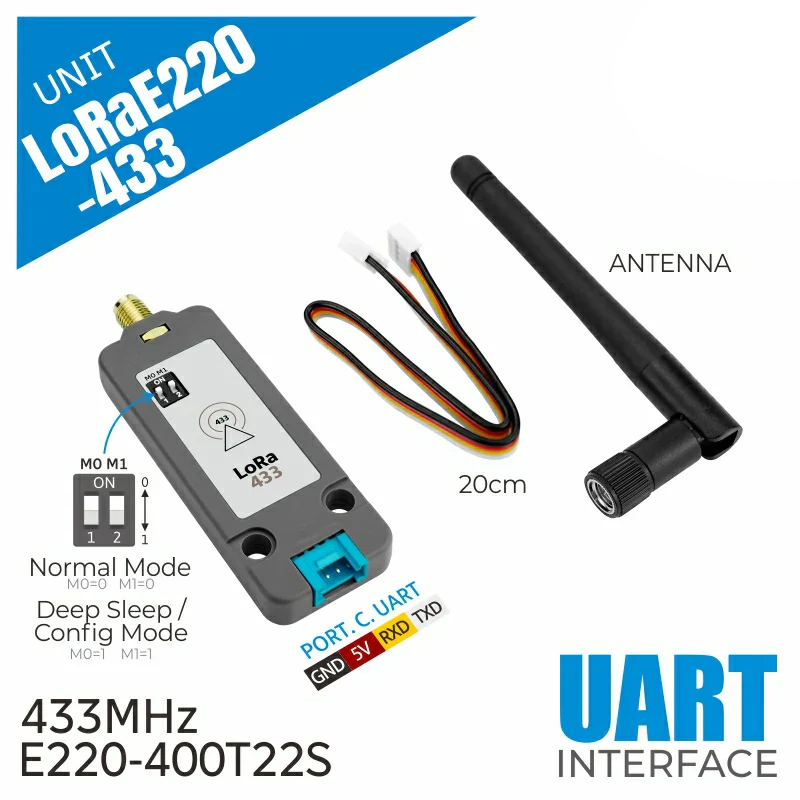 LoRa-модуль LoRa Unit 433MHz with Antenna (E220)