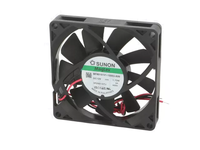Вентилятор 80x80x15, 12V (MF80151V1-1000U-A99- Sunon) (MF80151V1-A99-A)