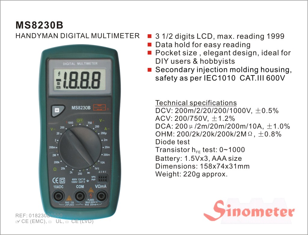 Мультиметр MS8230B Мультиметр MS8230B