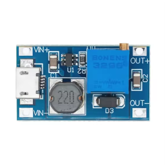 Регульований DC-DC Step-Up модуль живлення MT3608 USB-micro Регульований DC-DC Step-Up модуль живлення MT3608 USB-micro