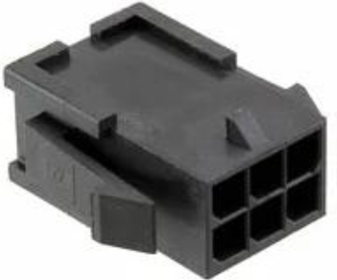 Роз'єм, мама Micro-Fit 3мм, 6 pin, MX-43020-0600 Роз'єм, мама Micro-Fit 3мм, 6 pin, MX-43020-0600