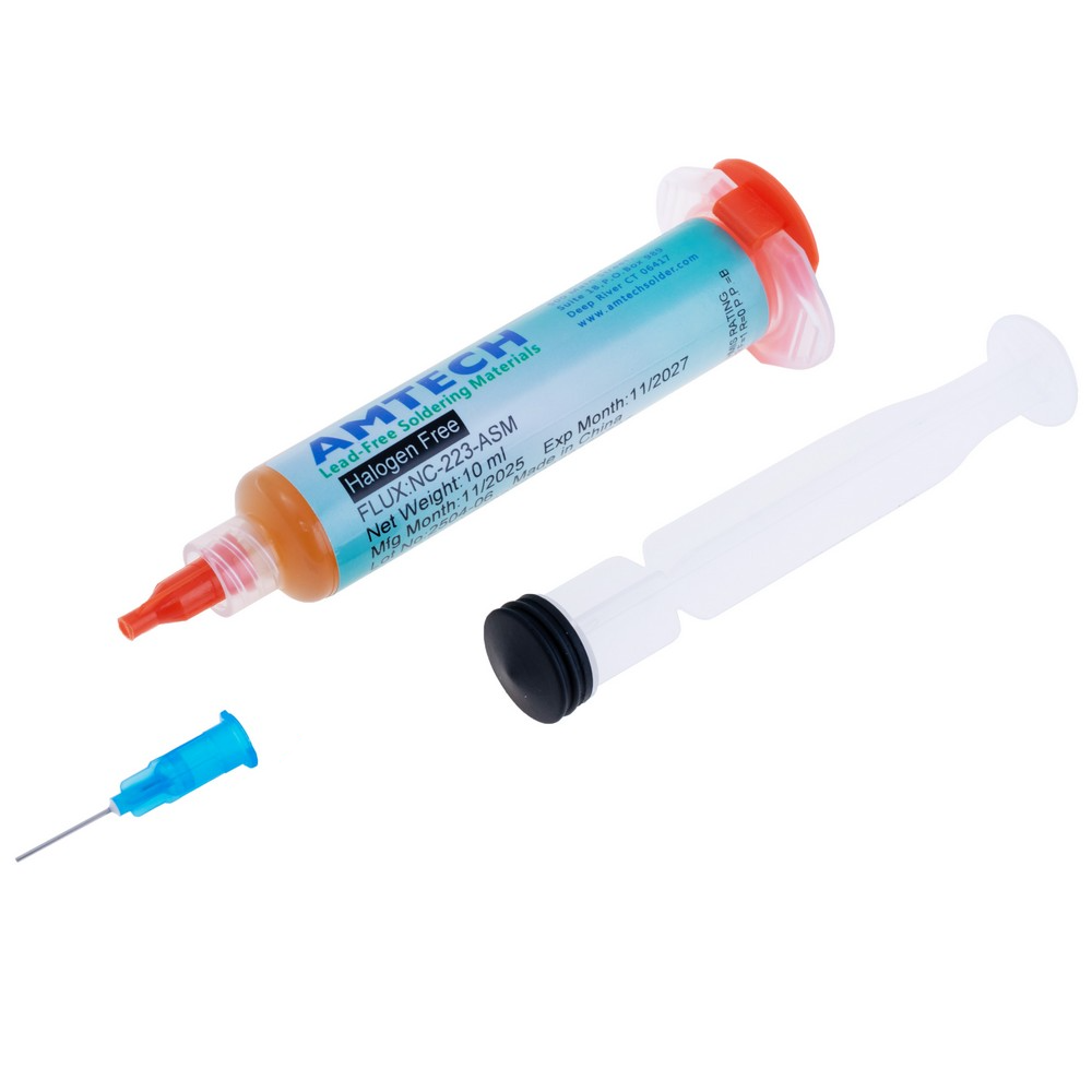 Флюс NC-223-ASM з 1 насадкою, пластиковий поршень,10мл Amtech Флюс NC-223-ASM з 1 насадкою, пластиковий поршень,10мл Amtech