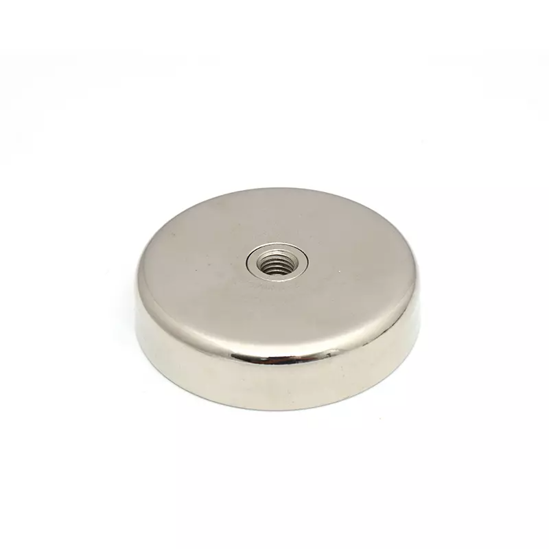 Магніт NdFeB Pot Magnet with Internal Thread, N38, Ni coating,Magnetized, NH16 Магніт NdFeB Pot Magnet with Internal Thread, N38, Ni coating,Magnetized, NH16