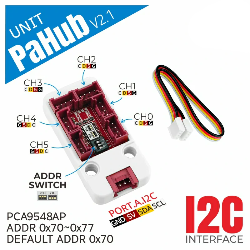 I2C-мультиплексор, I2C Hub 1 to 6 Expansion Unit v2.1 with DIP Switch (PCA9548A)