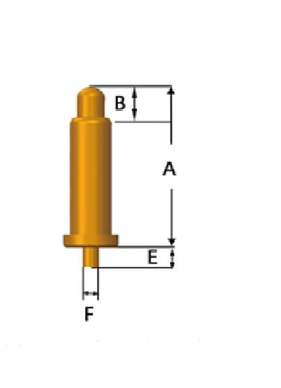 Контакт "POGO" пружинний  DIP, POGO PIN DIP A4,5/B1,5/C3/E2/F0,8