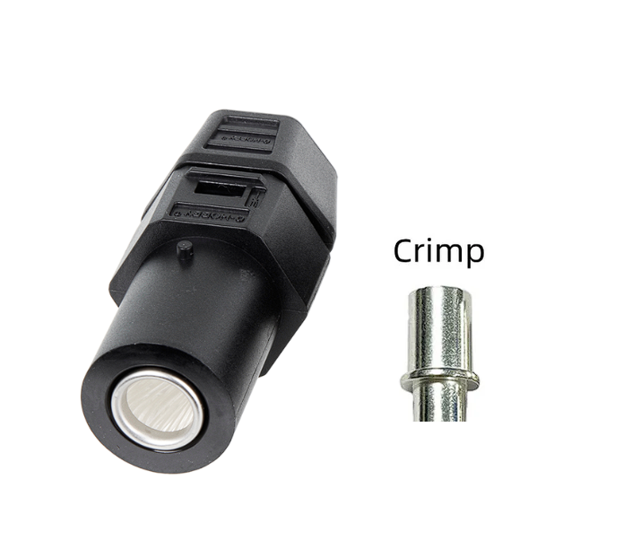 QS8H роз'єм (QS, мама, чорний, під обжим)