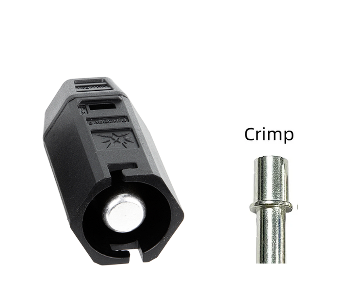 QS8H роз'єм (QS, тато, червоний, під обжим)