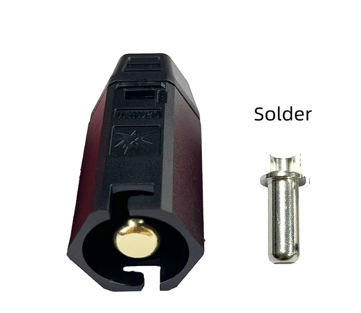 QS6H роз'єм (QS, тато, чорний, під пайку)