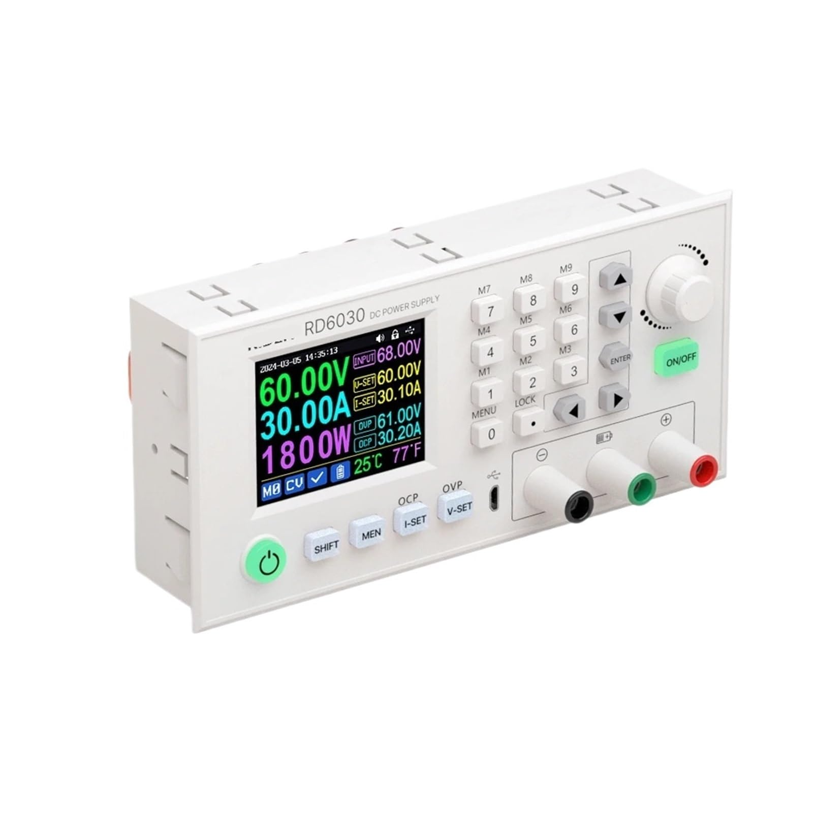 Блок живлення лабораторний, модульний 1800W, 0-60VDC, RIDEN RD6030 0-60V 0-30A 1800W