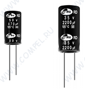 100uF 200V RD 16x25mm (ECAP 100/200V 1625 105C RD Samwha) (електролітичний конденсатор)