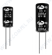 10uF 25V RD 5x11mm (ECAP 10/25V 0511 105C RD Samwha) (електролітичний конденсатор)