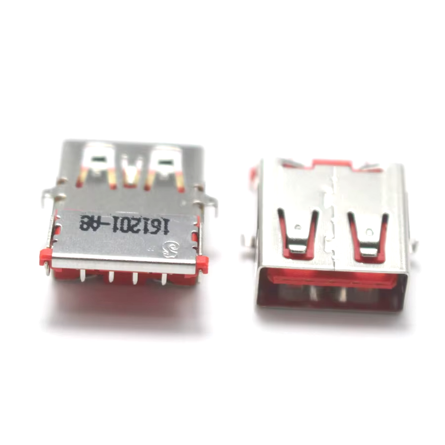 Гніздо горизонтальне Red Female USB 3.0