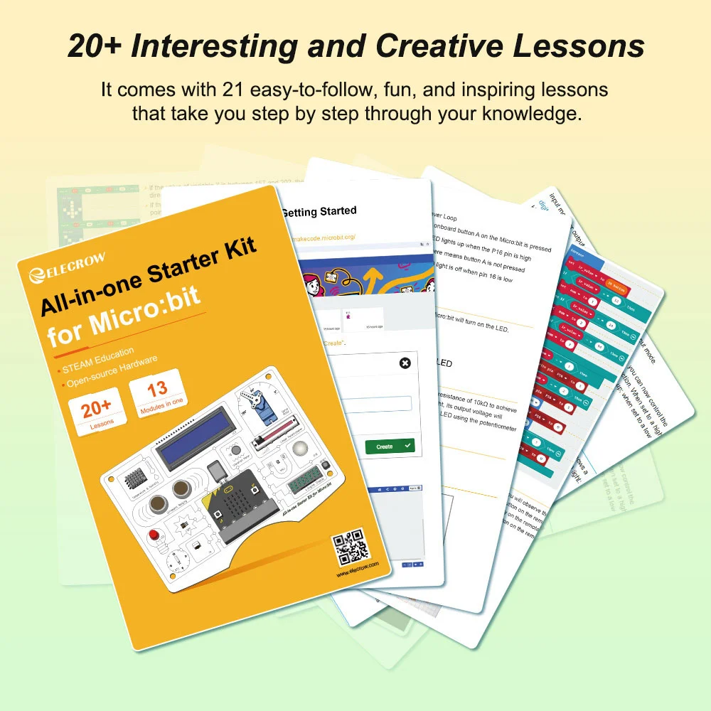 Набір All-in-one Starter Kit for Micro:bit with Common Board design: 13 Modules and 21 Lessons (Micro:bit нема в комплекті) Набір All-in-one Starter Kit for Micro:bit with Common Board design: 13 Modules and 21 Lessons (Micro:bit нема в комплекті)