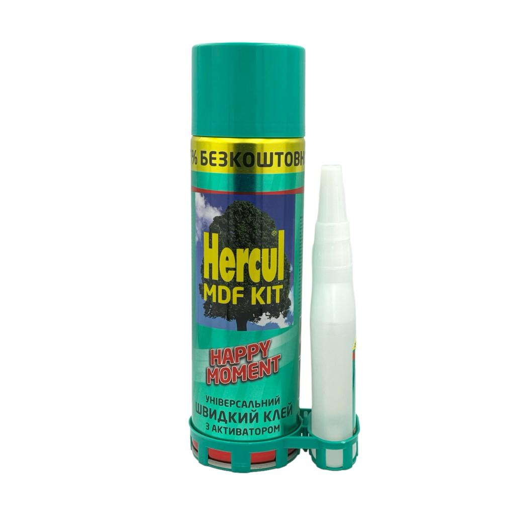 Універсальний швидкий експрес клей з активатором 500 ml+ 125г, HERCUL HAPPY MOMENT