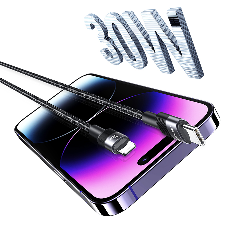 SJ729 30W Aluminum Alloy Data Cable Type-C To Lightning - SY Series 1.2m (SJ729USB01 Tarnish – USAMS)