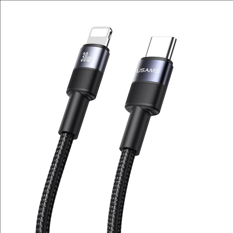 SJ729 30W Type-C To Lightning Aluminum Alloy Data Cable - SY Series 1.2m (SJ729USBSG01 Tarnish – USAMS)