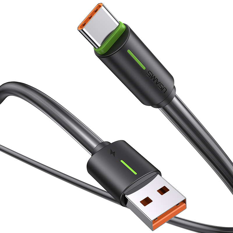 SJ732 Type-C 3A Bicolor  Charging & Data Cable --YR Series 1m (SJ732USB01 Black – USAMS)