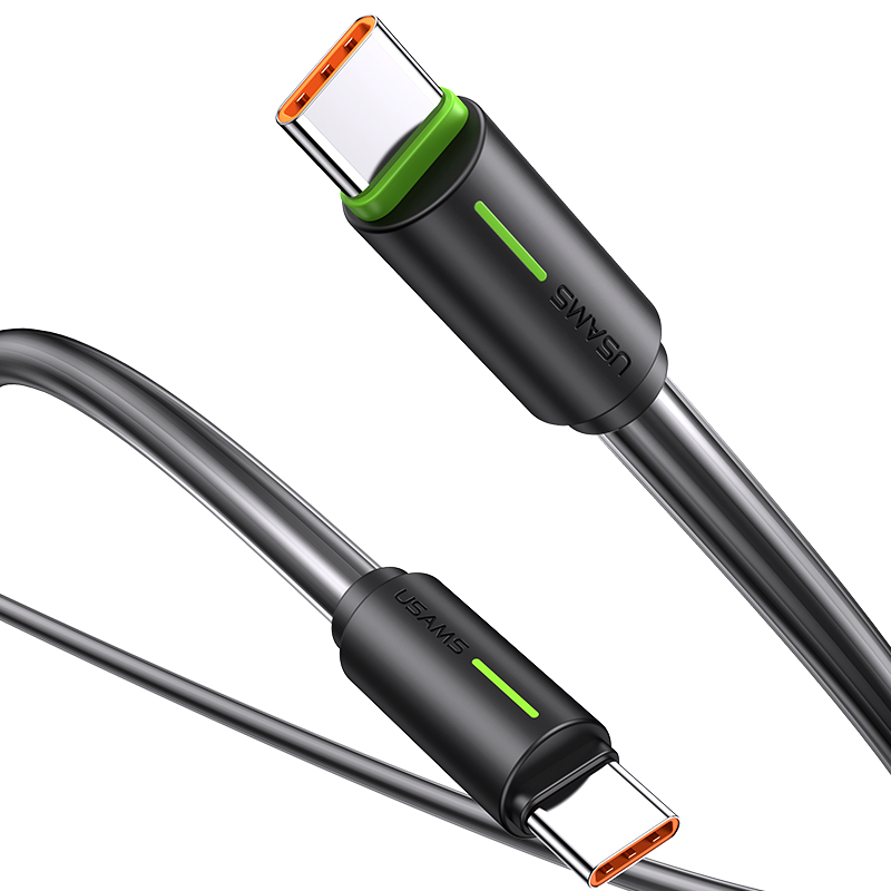 SJ734 60W Type-C To Type-C Bicolor Charging & Data Cable --YR Series 1m (SJ734USB01 Black – USAMS)