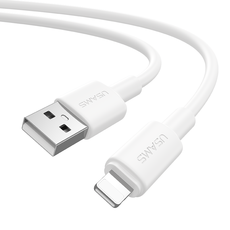 SJ762 U90 Lightning 2.4A Charging & Data Cable (SJ762USB01 White – USAMS)