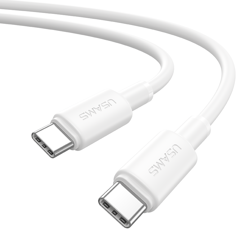 SJ763 U90 60W Type-C To Type-C Charging & Data Cable (SJ763USB01 White – USAMS)