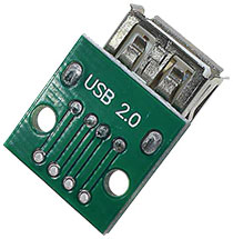 Роз'єм USB 2.0 тип A (female) на платі
