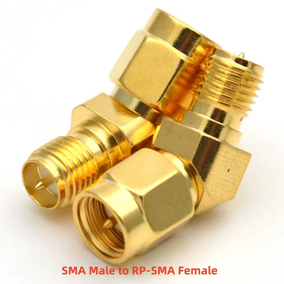 Перехідник 45° SMA male<->RPSMA female