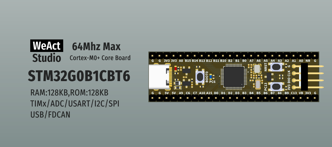 Налагоджувальна плата STM32G0B1CBT6