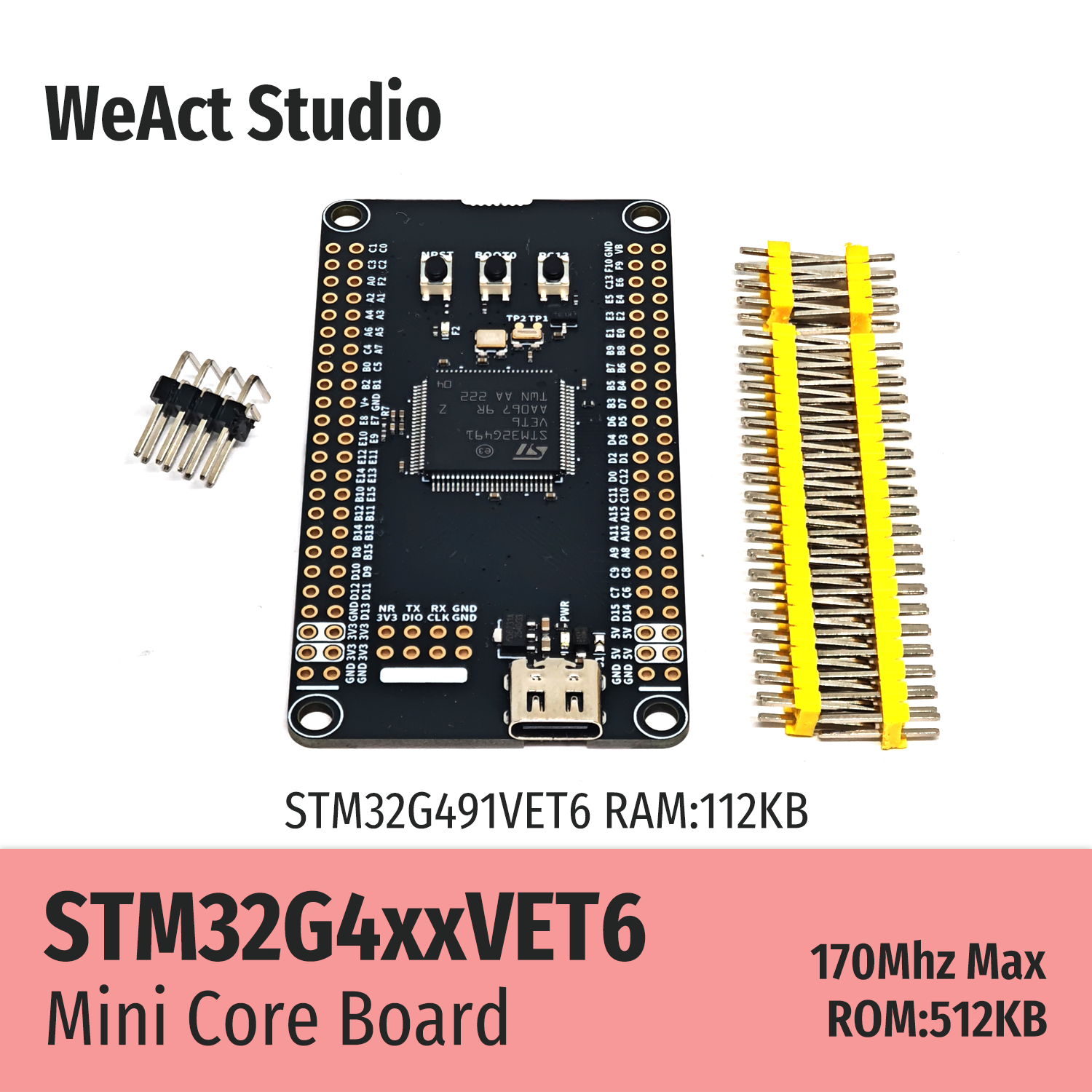 Налагоджувальна плата STM32G491VET6 (WeAct Studio)