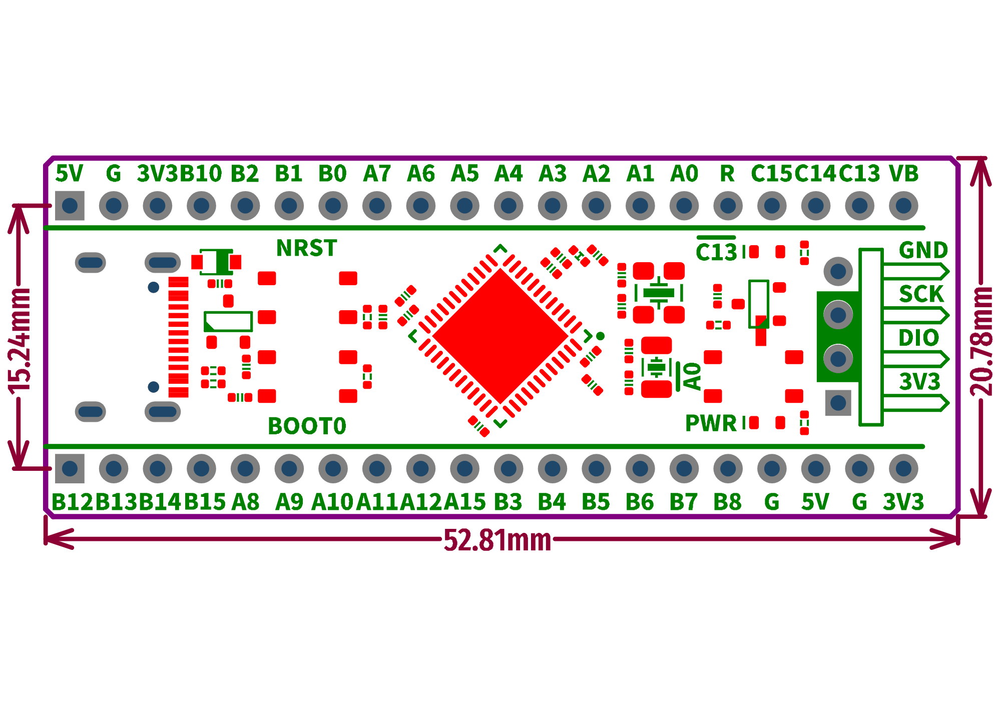 Налагоджувальна плата STM32H503CBU6 (WeAct Studio)