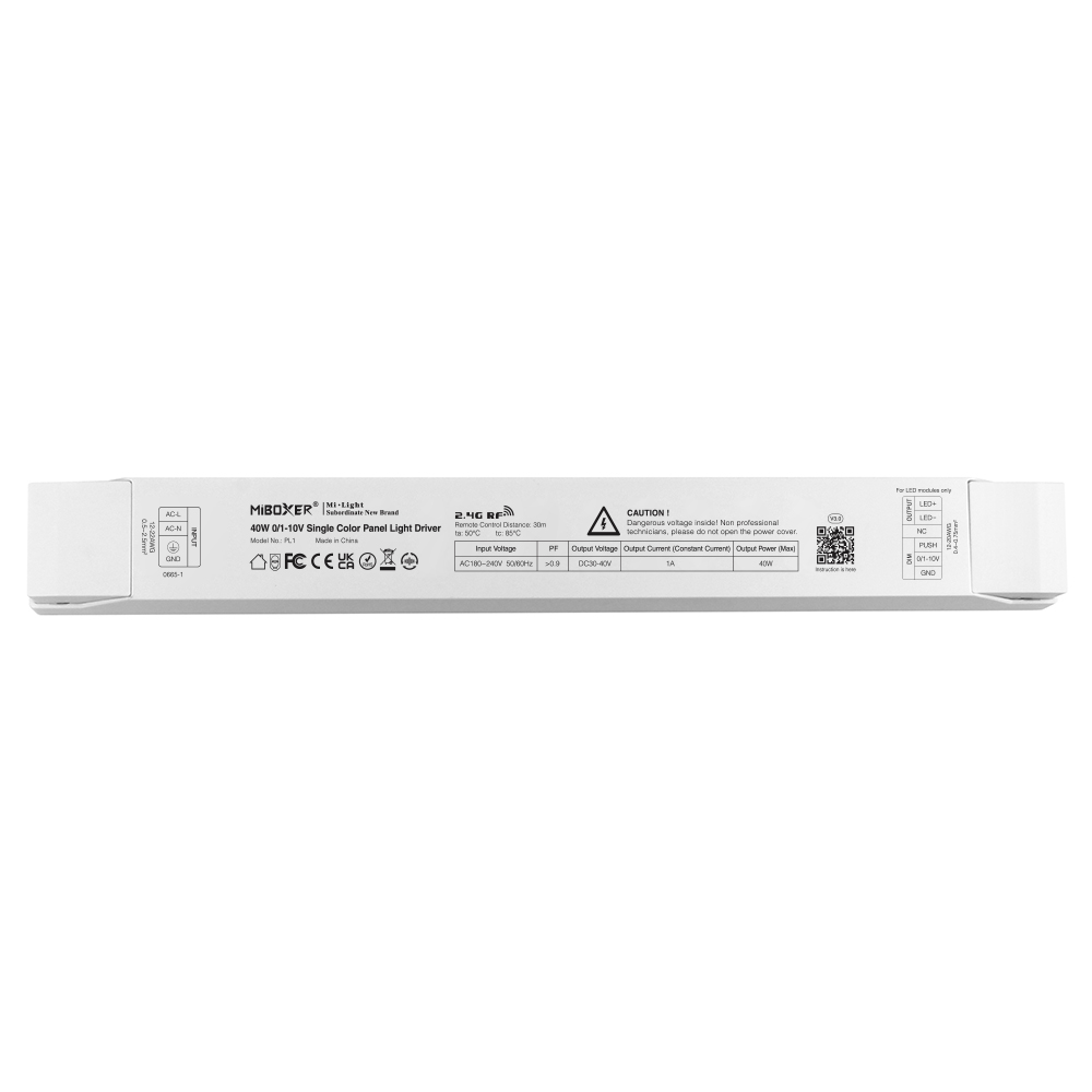Блок живлення для світлодіодів 40W 0/1-10V Single Color Panel PL1 Mi-Light