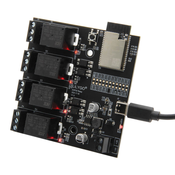 Модуль із ESP32 на 4 групи реле, T-Relay ESP32 Модуль із ESP32 на 4 групи реле, T-Relay ESP32