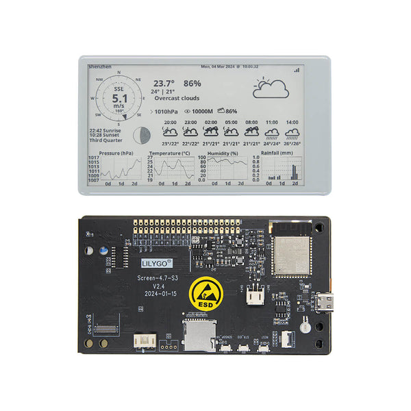 Дисплей E-Paper 4.7" із ESP32-S3, T5 e-Paper Touch