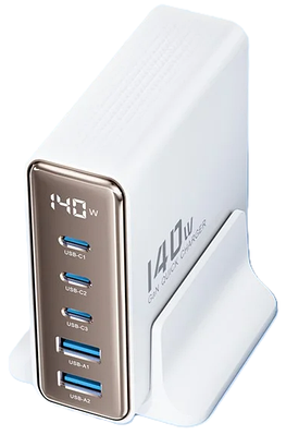 Зарядний пристрій GaN 140W, TCTZM-XRC01 White