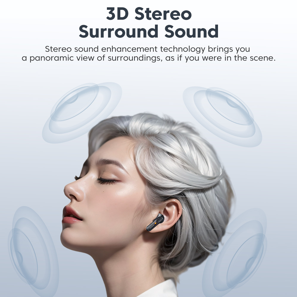 Навушники Bluetooth 5,4, чорні, TTWS-XX01