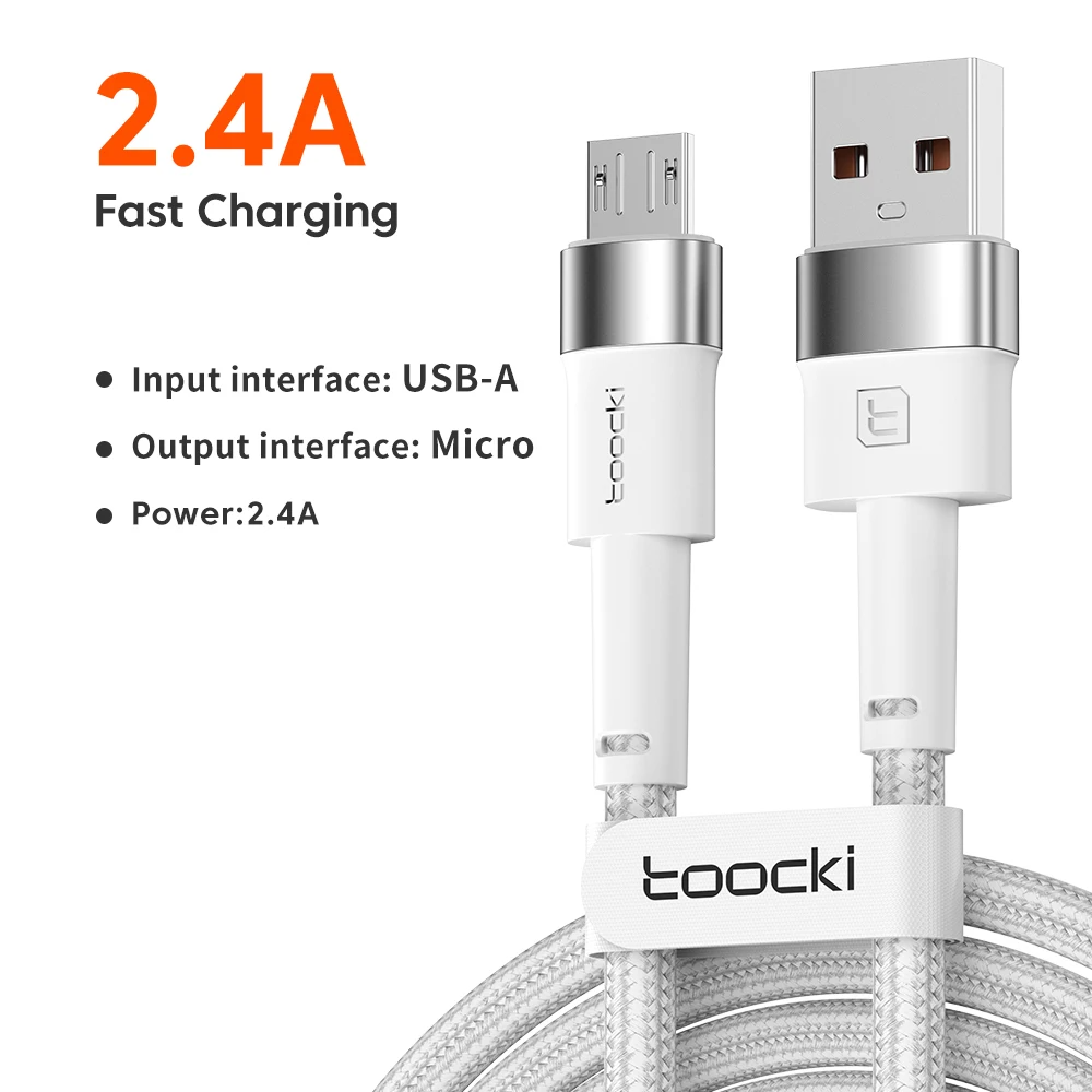 Провід micro USB білий 1м, TXCM-XK02