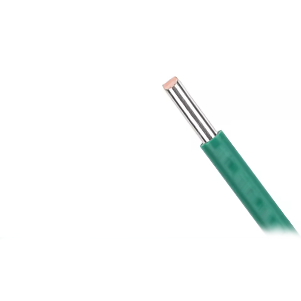 Провід одножильний луджений UL1007 (24AWG, 1x0.5mm2, мідь, PVC), зелений