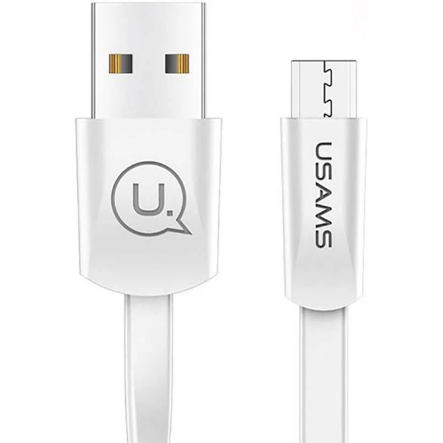 Кабель Flat USB Micro 2A 1.2m, чорний (US-SJ201 – USAMS)