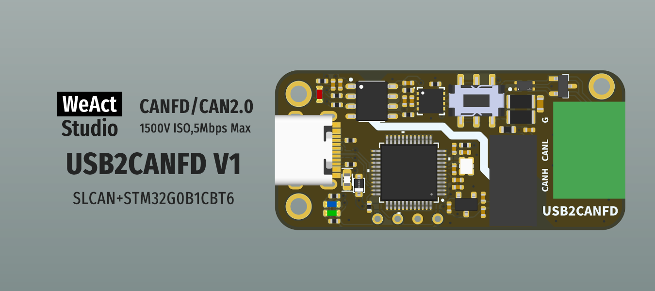 Перетворювач USB2CANFD v1 (WeAct Studio)