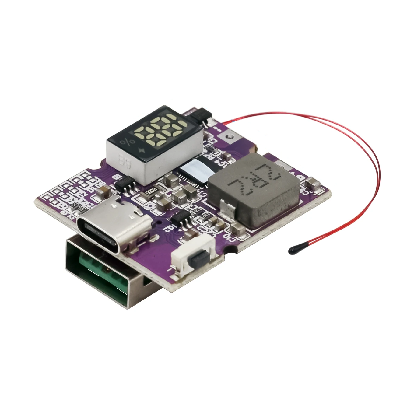 Модуль зарядки для Li-Po, Li-ion з USB-A/USB type-C 22.5W A C Digital display Модуль зарядки для Li-Po, Li-ion з USB-A/USB type-C 22.5W A C Digital display