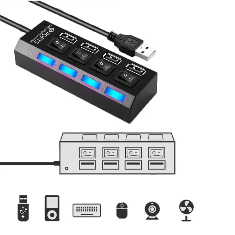 USB 2.0 HUB 4 порти